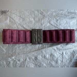 Fendi Burgundy and Tan Belt